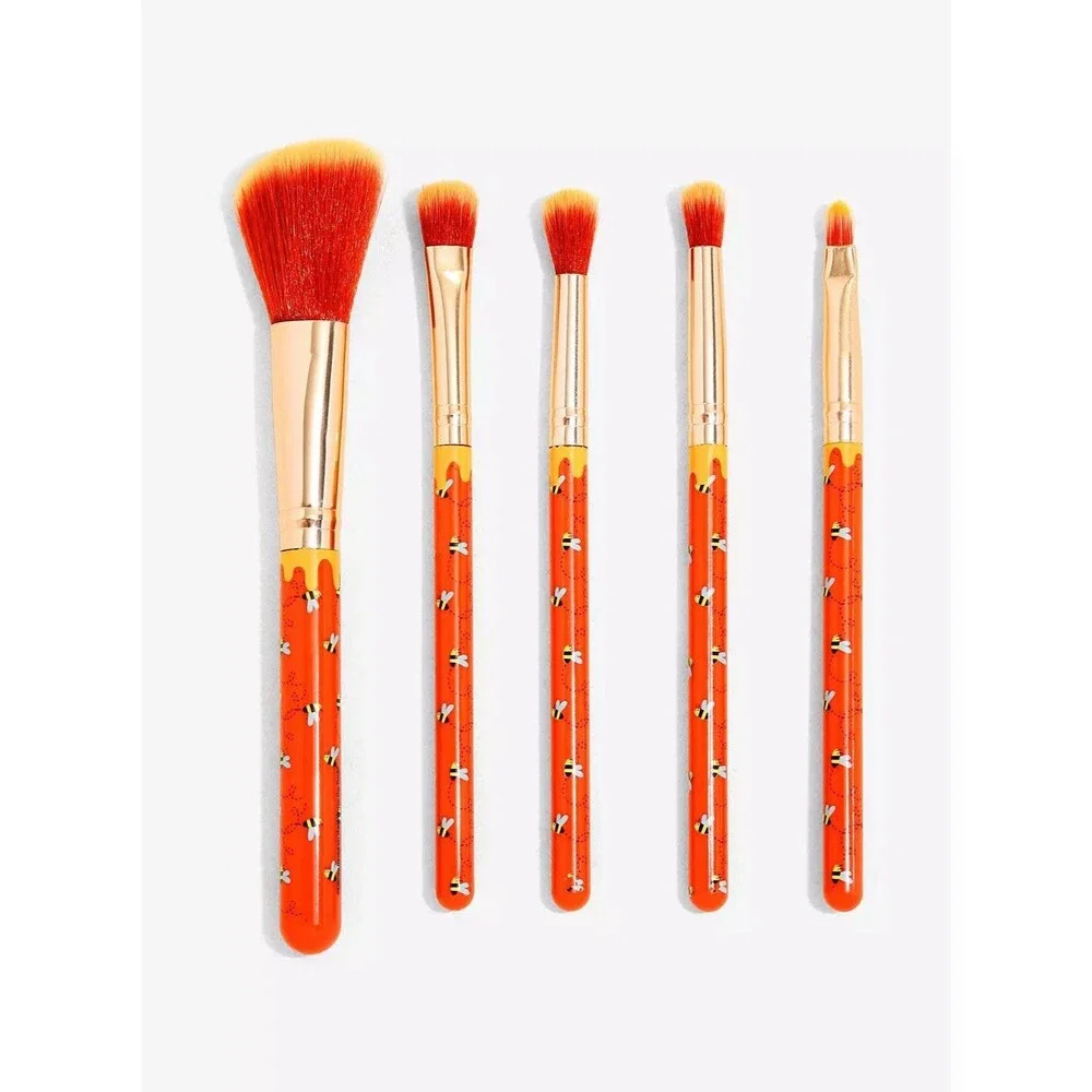 RARE Loungefly Boxlunch Disney Winnie Pooh 5 Makeup Brush Gift Set Holder NEW